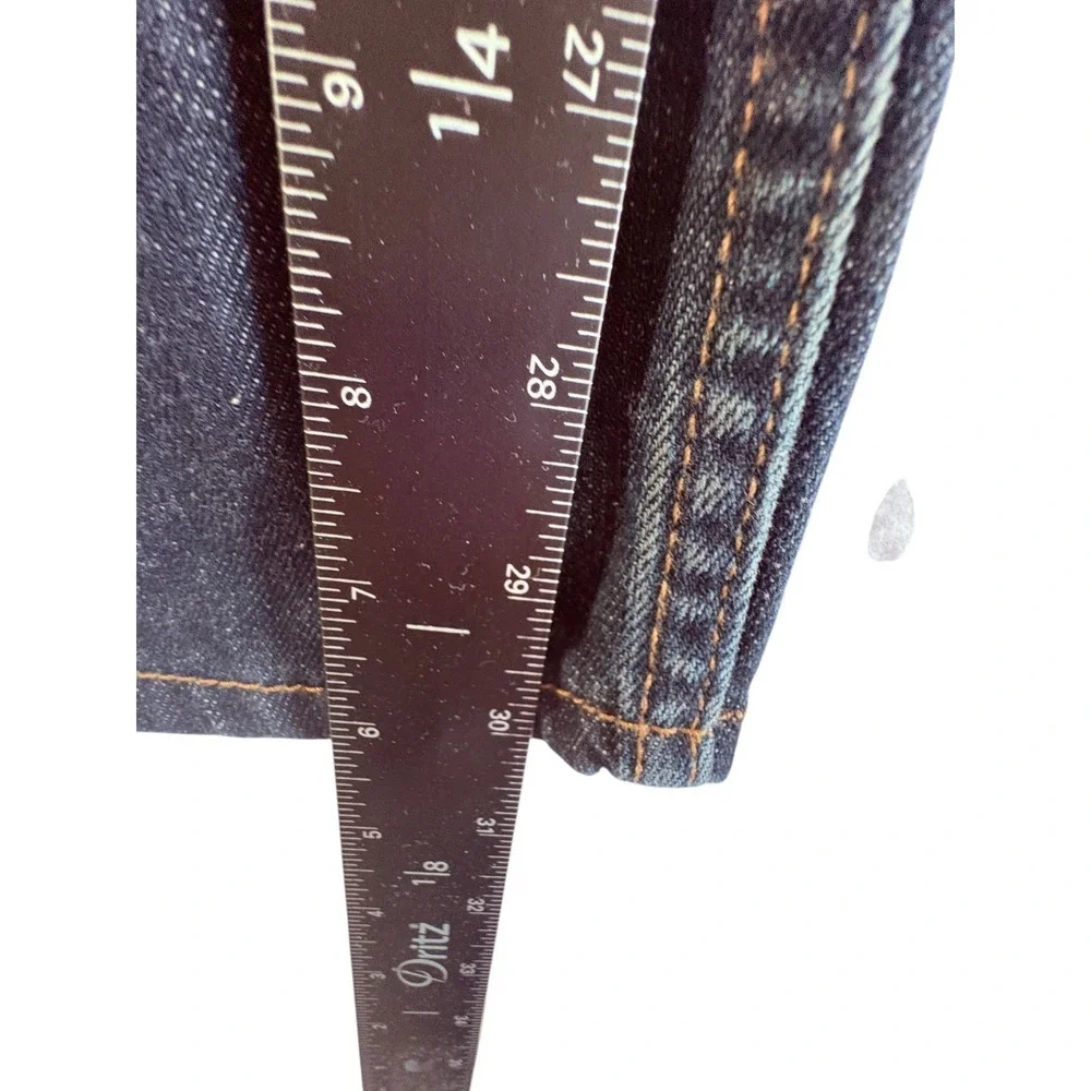 Levi's 505 Straight Fit Regular Jeans Mens 39x30 Dark Blue‎ Denim Stretch Travel